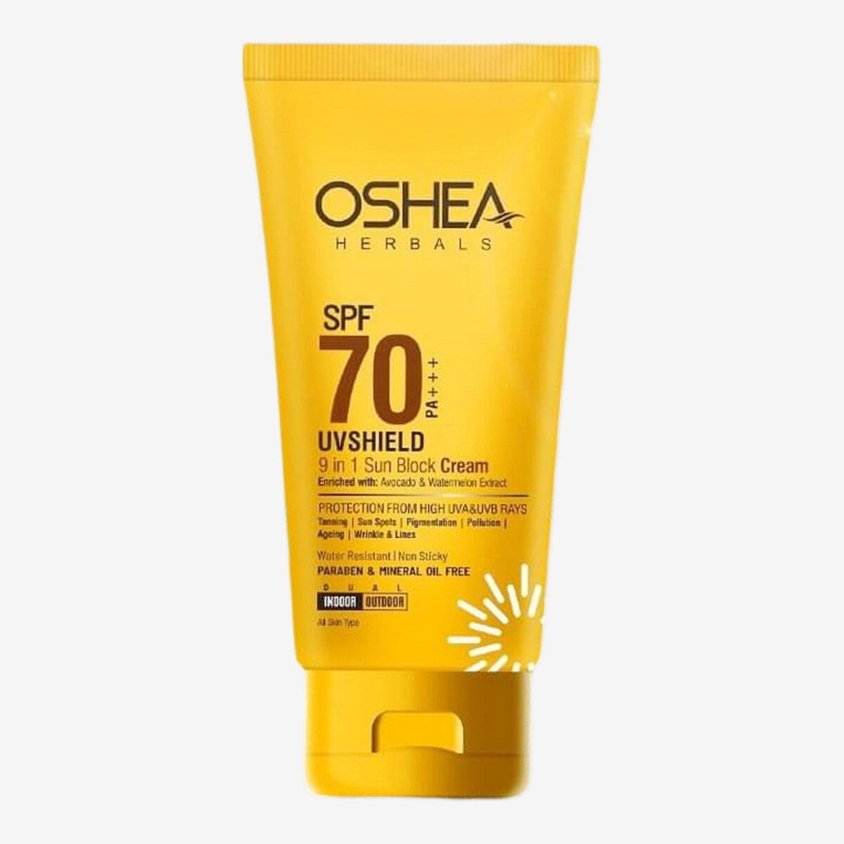 Oshea Herbals UVSHIELD 9 in 1 Sun Block Cream SPF 70 PA+++ (60g)